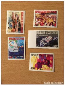 Sellos: Costa de Marfil 2004 IMPERF ND Pinturas artistas RARE Mi. 1309 - 1313 MNH**